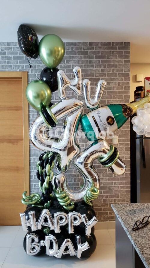 cumpleaños globos hombre republica dominicana