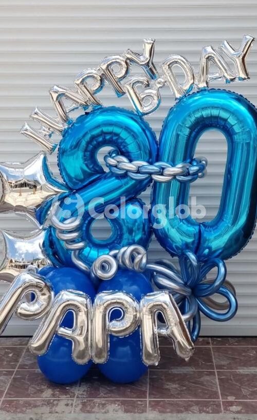 globos azules numero metalicos santo domingo